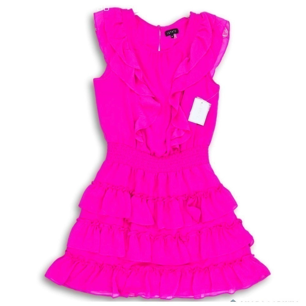 1.State‎ Flutter Sleeve Dress
